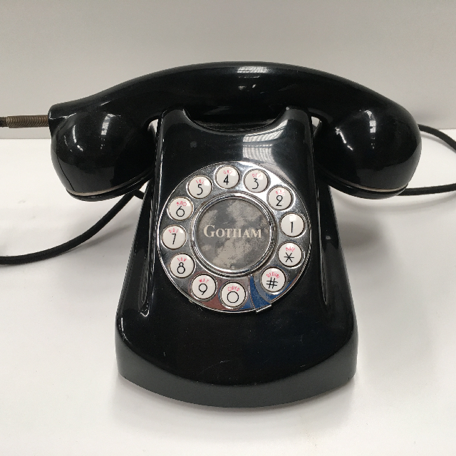 PHONE, Telephone 1940s Gloss Black